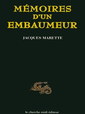 cover image of Mémoires d'un embaumeur